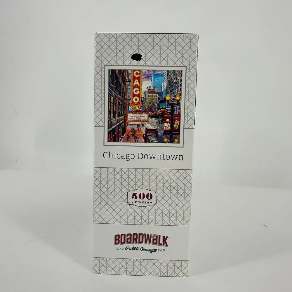 Boardwalk Downtown Chicago Theater District 500 Piece Jigsaw Puzzle Collectible